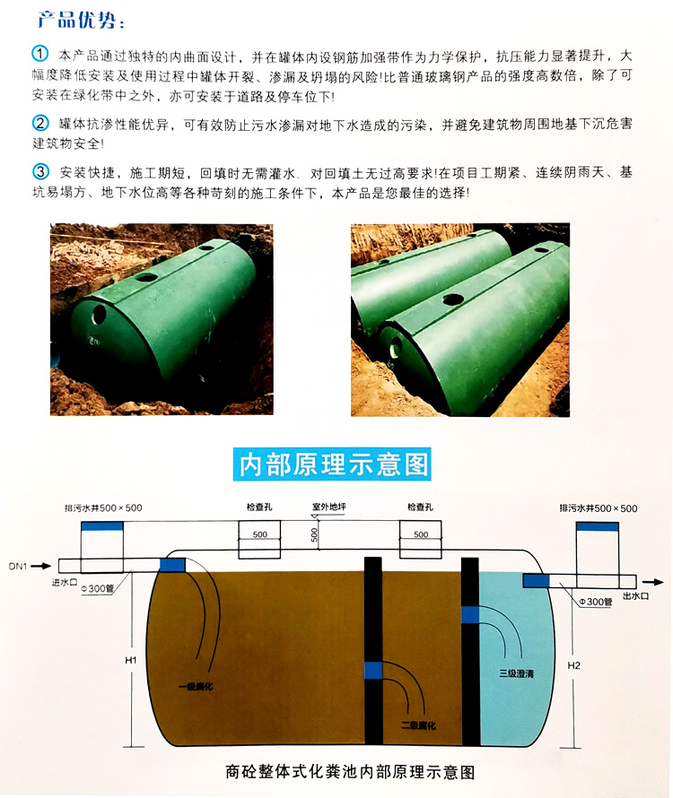 南城玻璃钢化粪池